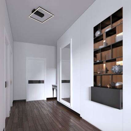 Briloner - FRAME LED Ceiling Light, 14 W, 230 V, 3000 K, 30 x 32 cm, Black