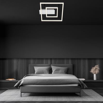 Briloner - FRAME LED Ceiling Light / 22W / 230V / 3000K / 30 x 32 cm / matte chrome