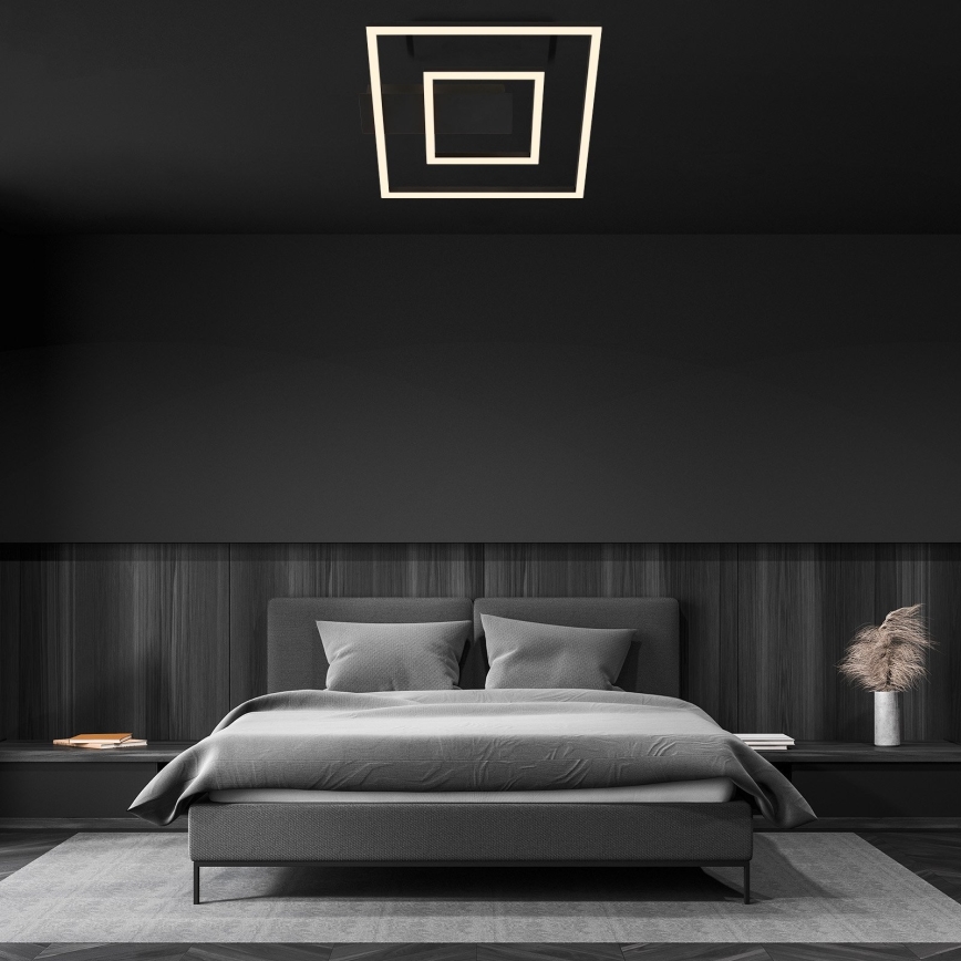 Briloner - FRAME LED Ceiling Light 22W/230V 3000K 30x32 cm Black