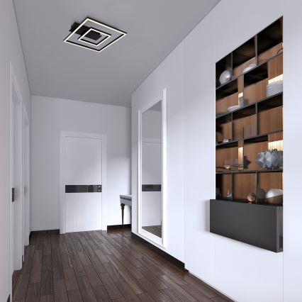 Briloner - FRAME LED Ceiling Light 22W/230V 3000K 30x32 cm Black