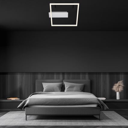 Briloner - FRAME LED Ceiling Light LED/14W/230V 3000K 30x32 cm matte chrome