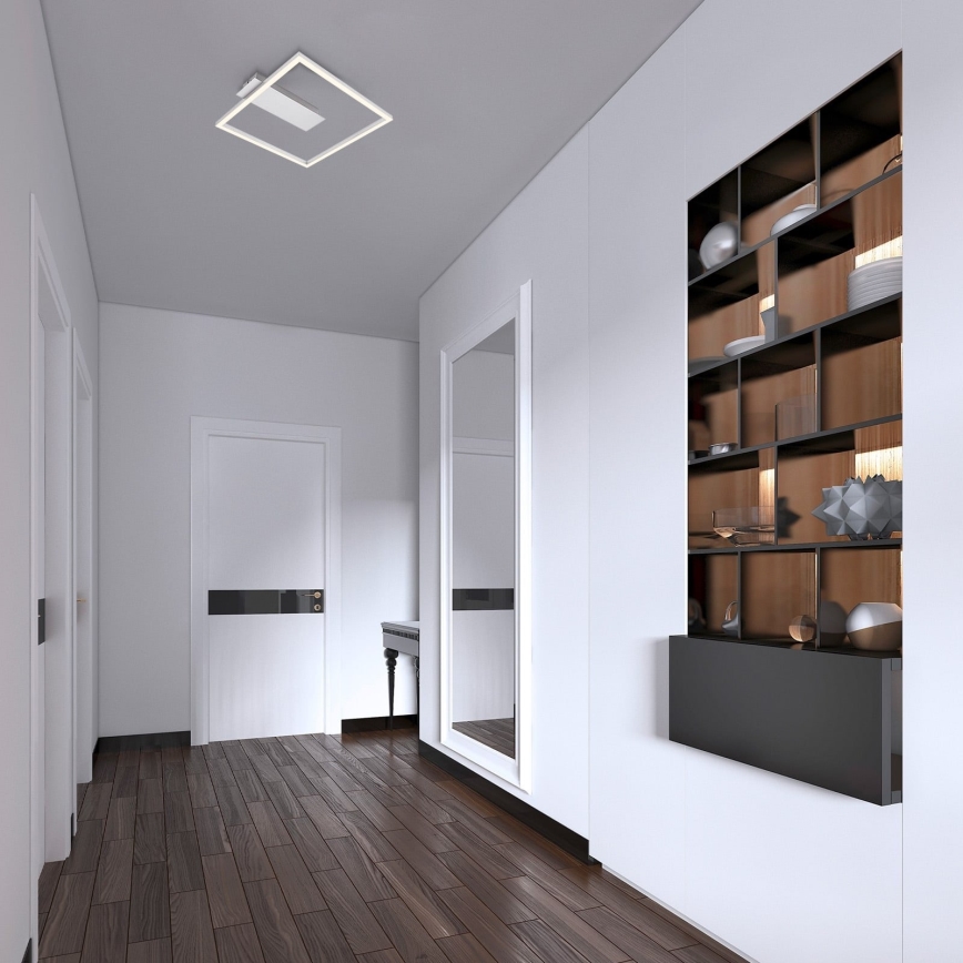 Briloner - FRAME LED Ceiling Light LED/14W/230V 3000K 30x32 cm matte chrome