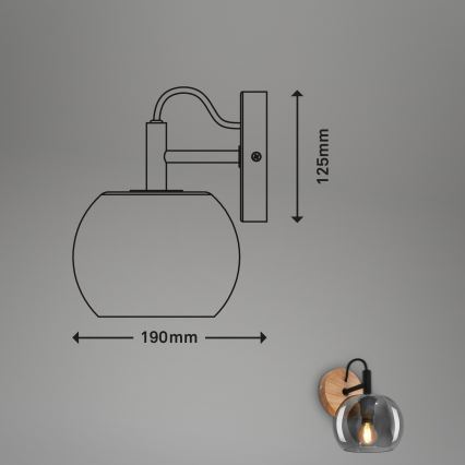 Briloner - KYRO Wall Light 1xE14/10W/230V