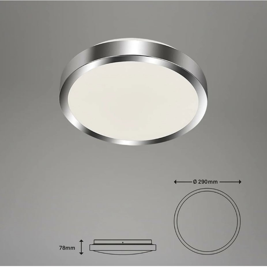 Briloner - LED Bathroom ceiling light SPLASH LED/15W/230V IP44