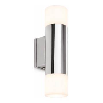 Briloner - LED Bathroom Wall Light, 2 x GU10 / 4.8W / 230V, IP44, 3000K, Polished Chrome