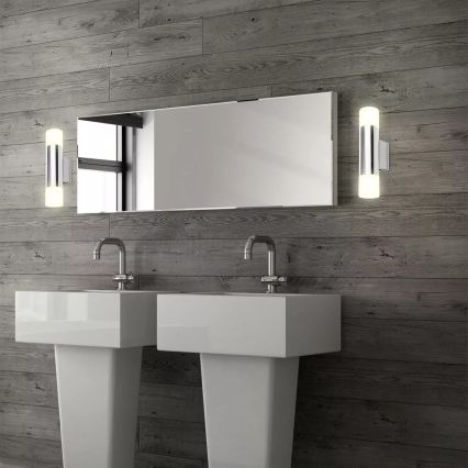 Briloner - LED Bathroom Wall Light, 2 x GU10 / 4.8W / 230V, IP44, 3000K, Polished Chrome