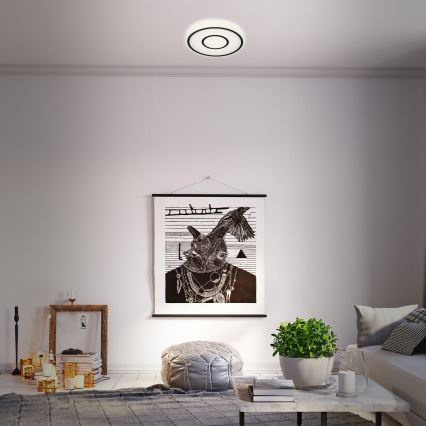 Briloner - LED Ceiling light SIRKEL LED/12W/230V black