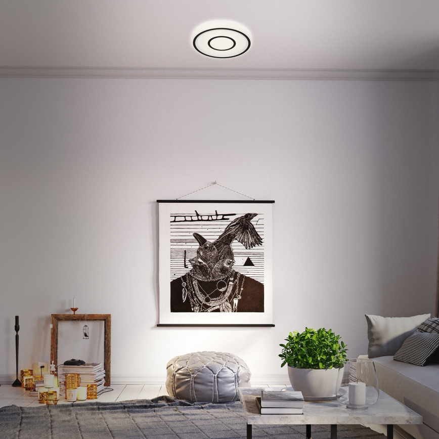 Briloner - LED Ceiling light SIRKEL LED/12W/230V black