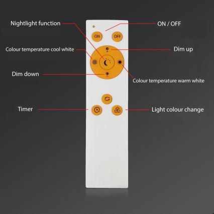 Briloner - LED Dimmable ceiling light RIPPLE LED/24W/230V 3000-6500K + remote control
