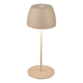 Briloner - LED Dimmable Rechargeable Touch Outdoor Table Lamp MINI LED/2.5W/5V IP44 1800 mAh Beige