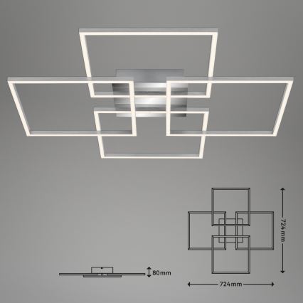 Briloner - LED Dimmable surface-mounted chandelier FRAME 4xLED/12W/230V