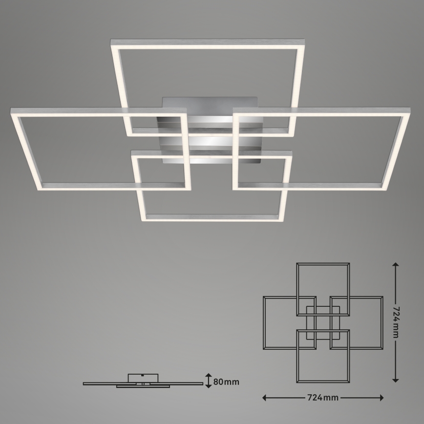 Briloner - LED Dimmable surface-mounted chandelier FRAME 4xLED/12W/230V