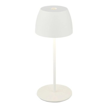 Briloner - MINI LED Dimmable Rechargeable Touch Outdoor Table Lamp, 2.5W/5V, IP44, 1800 mAh, White