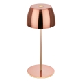 Briloner - MINI LED Rechargeable Dimmable Touch Outdoor Table Lamp, LED/2.5W/5V, IP44, 1800 mAh, Copper