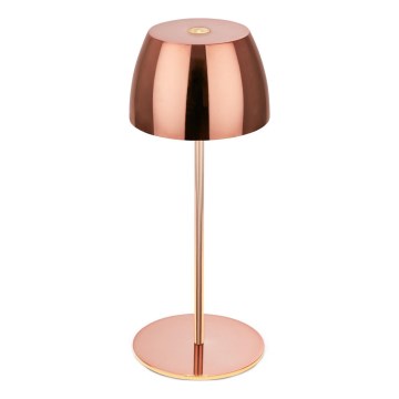 Briloner - MINI LED Rechargeable Dimmable Touch Outdoor Table Lamp, LED/2.5W/5V, IP44, 1800 mAh, Copper
