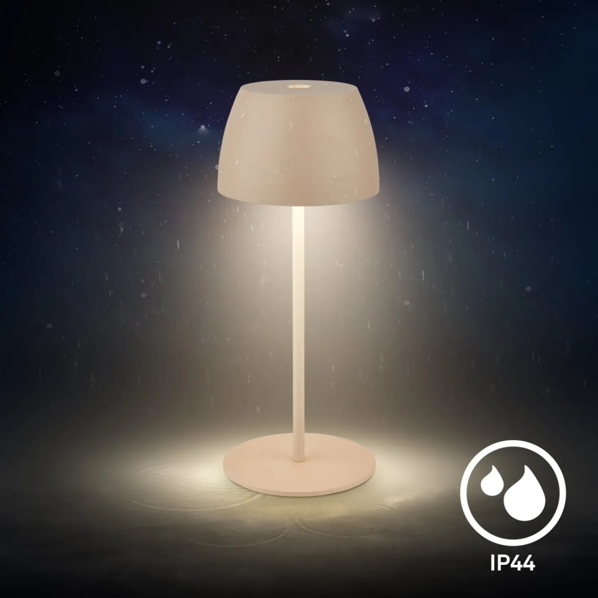 Briloner - LED Dimmable Rechargeable Touch Outdoor Table Lamp MINI LED/2.5W/5V IP44 1800 mAh Beige