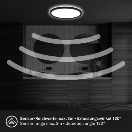 Briloner - LED Bathroom Ceiling Light with MOVE Sensor LED/18W/230V IP44 Ø 29 cm White