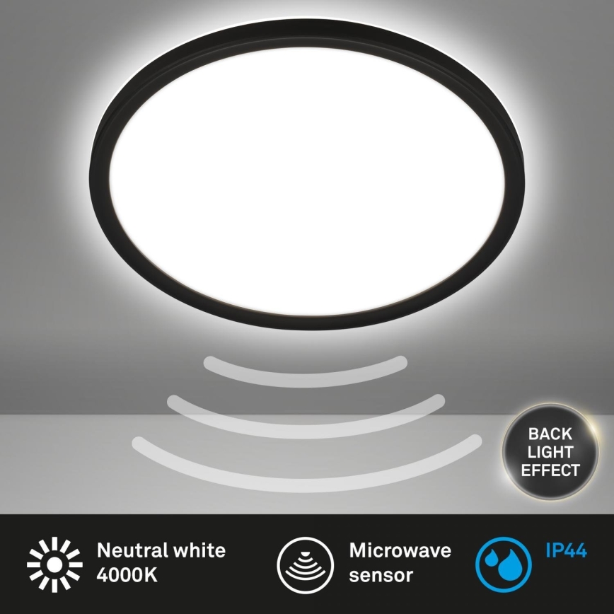 Briloner - LED Bathroom Ceiling Light with MOVE Sensor LED/18W/230V IP44 Ø 29 cm White