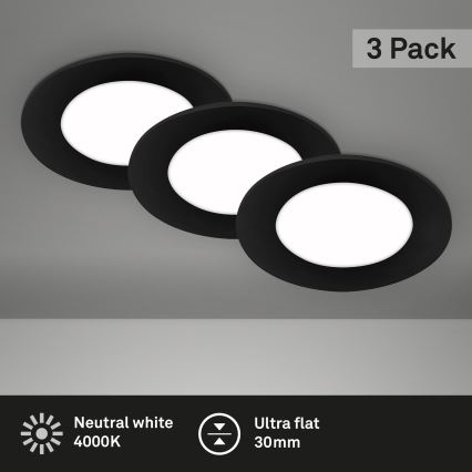 Briloner - SET 3x LED Bathroom recessed light LED/3W/230V IP23
