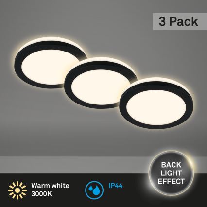 Briloner - SET 3x LED Bathroom recessed light LED/3W/230V IP44