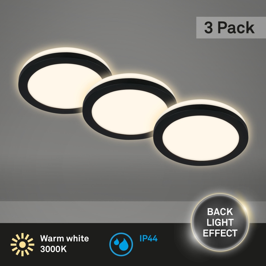 Briloner - SET 3x LED Bathroom recessed light LED/3W/230V IP44