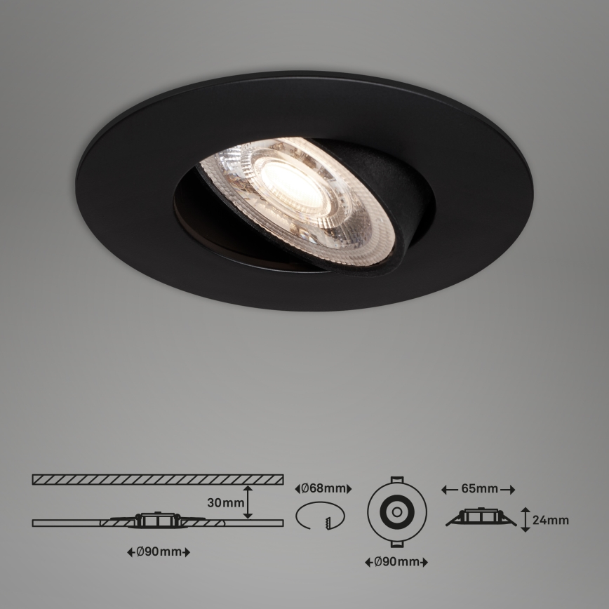 Briloner - SET 3x LED Bathroom recessed light LED/4,9W/230V IP23