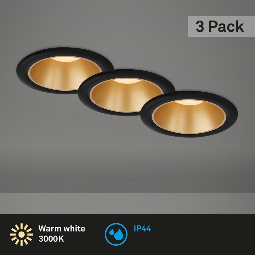 Briloner - SET 3x LED Bathroom recessed light LED/4,9W/230V IP44