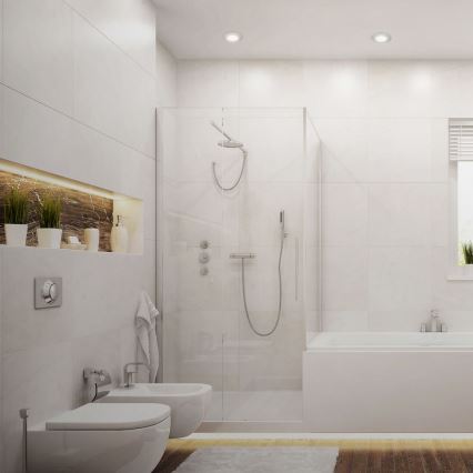 Briloner- SET 3x LED Bathroom recessed light LED/4,9W/230V IP44 silver