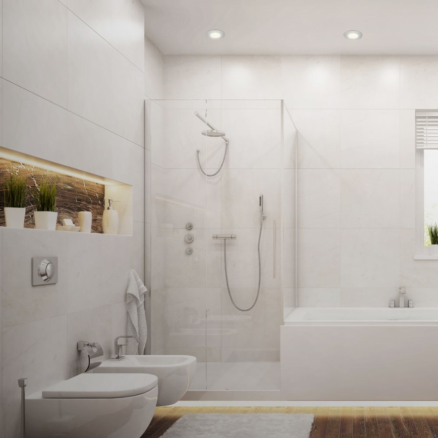 Briloner- SET 3x LED Bathroom recessed light LED/4,9W/230V IP44 silver