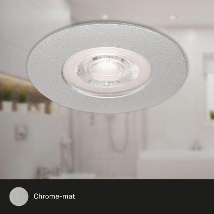 Briloner- SET 3x LED Bathroom recessed light LED/4,9W/230V IP44 silver