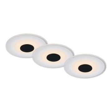 Briloner - SET 3x LED Bathroom recessed light LED/6W/230V IP44 black