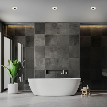 Briloner - SET 3x LED Bathroom recessed light LED/6W/230V IP44 black