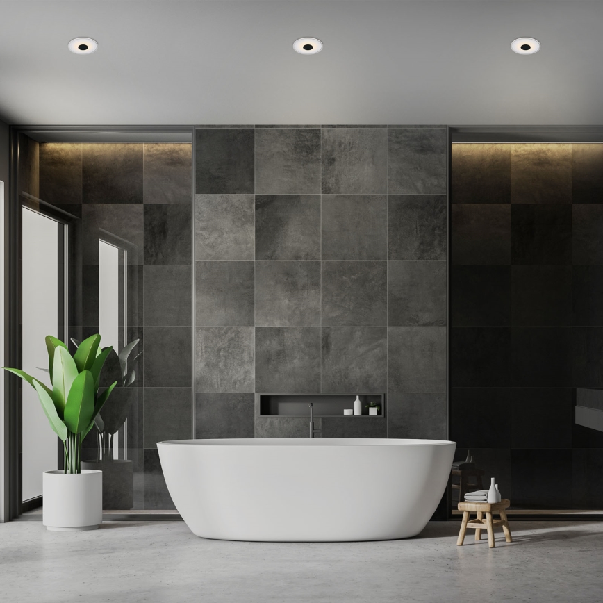 Briloner - SET 3x LED Bathroom recessed light LED/6W/230V IP44 black
