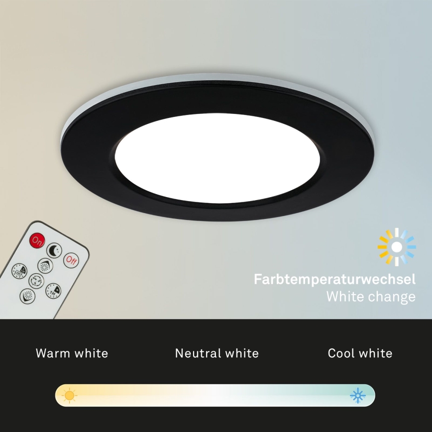 Briloner - SET 3x LED Dimmable bathroom recessed light LED/4,8W/230V 3000-6500K IP44 + remote control