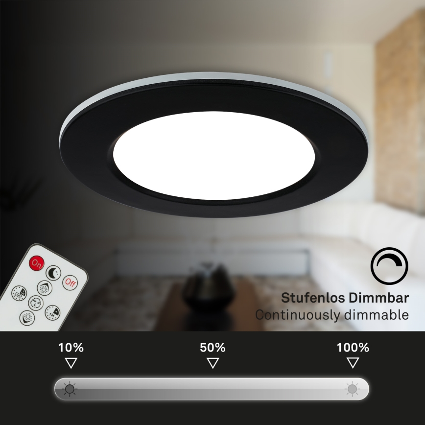 Briloner - SET 3x LED Dimmable bathroom recessed light LED/4,8W/230V 3000-6500K IP44 + remote control