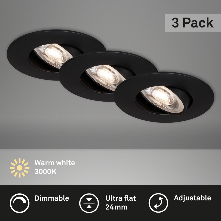 Briloner - SET 3x LED Dimmable bathroom light LED/4,9W/230V IP23