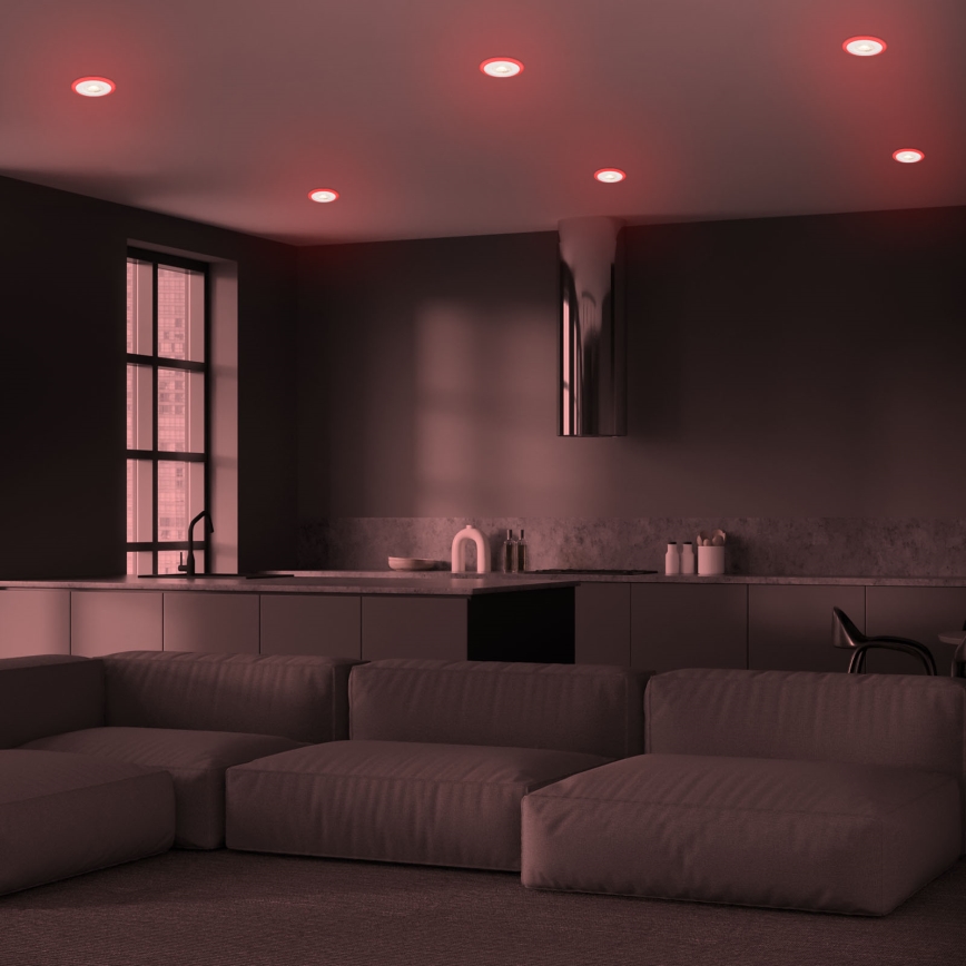 Briloner - SET 3x LED RGBW Dimmable bathroom recessed light LED/5W/230V 3000-6500K IP44 + remote control