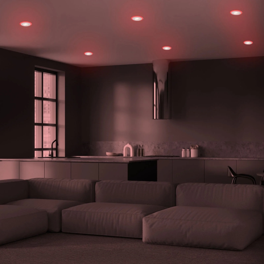 Briloner - SET 3x LED RGBW Dimmable bathroom recessed light LED/5W/230V 3000-6500K IP44 + remote control
