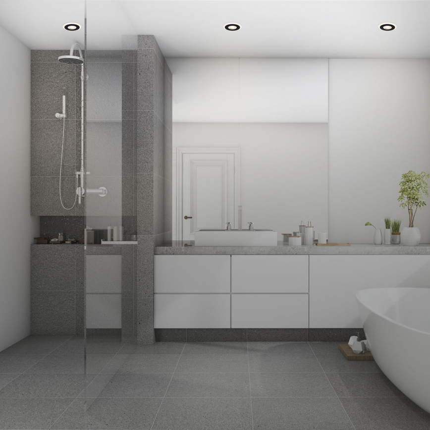 Briloner - SET 3x LED RGBW Dimmable bathroom recessed light LED/5W/230V 3000-6500K IP44 + remote control