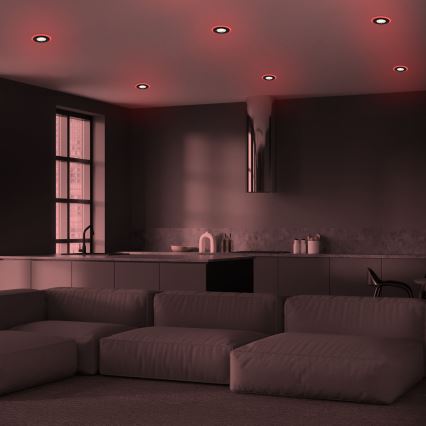 Briloner - SET 3x LED RGBW Dimmable bathroom recessed light LED/5W/230V 3000-6500K IP44 + remote control