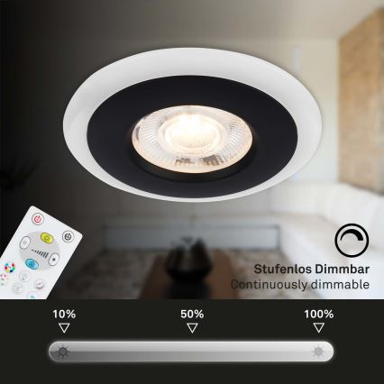 Briloner - SET 3x LED RGBW Dimmable bathroom recessed light LED/5W/230V 3000-6500K IP44 + remote control