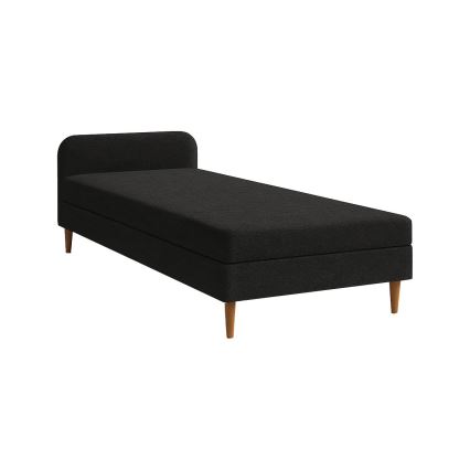 BRISBANE Upholstered Divan Bed 110x200 cm Black