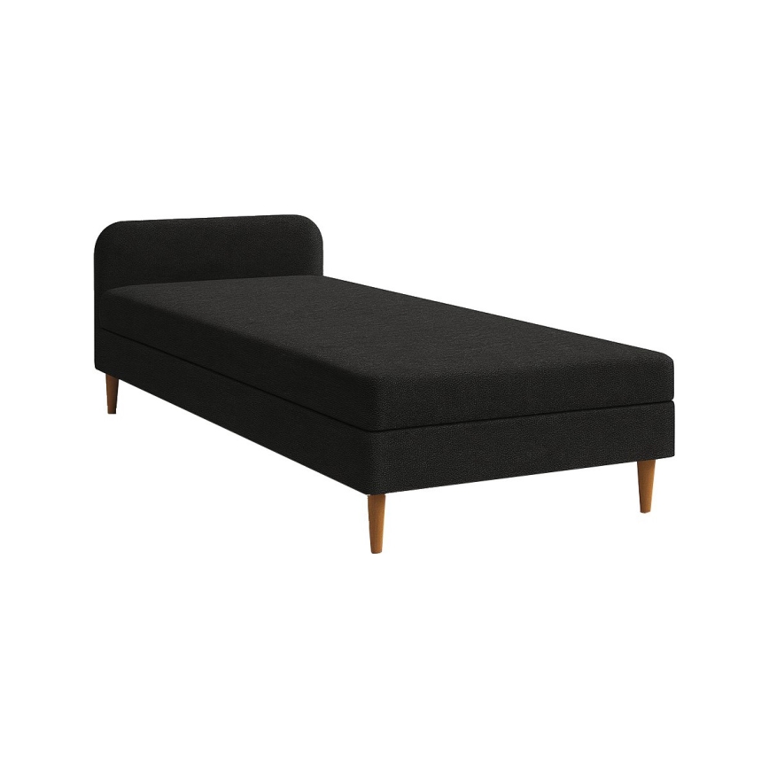 BRISBANE Upholstered Divan Bed 110x200 cm Black