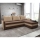 BRISTOL Upholstered Reversible L-Shaped Corner Sofa Bed, Brown/Beige