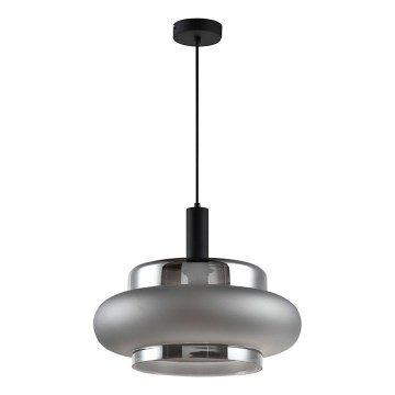 BRIZI cable-hung pendant light 1xE27/40W/230V grey/smoke