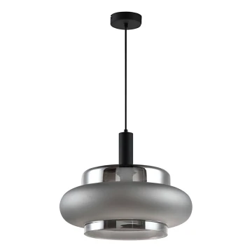 BRIZI cable-hung pendant light 1xE27/40W/230V grey/smoke