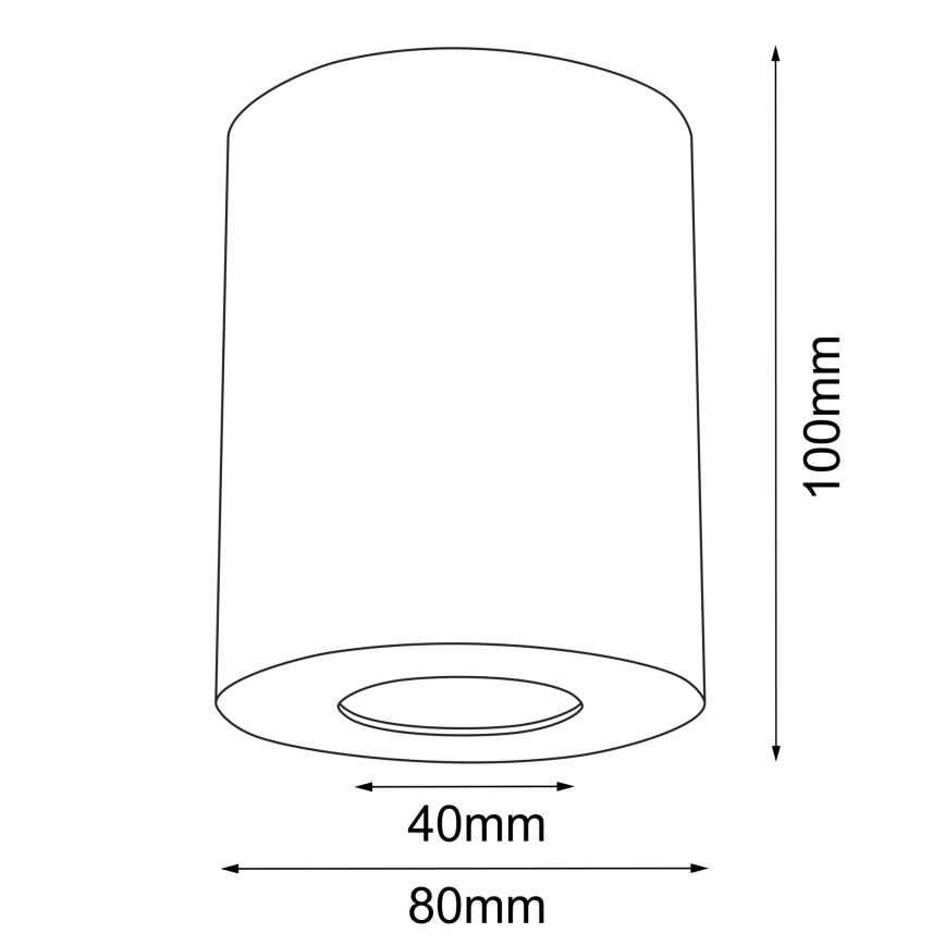 Brosline - Bathroom spotlight 1x GU10/10W/230V IP44, black