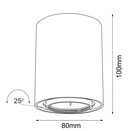 Brosline - GU10 Spotlight 1x10W/230V, White