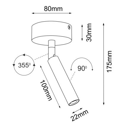 Brosline - Spotlight 1xG9/2,5W/230V Black