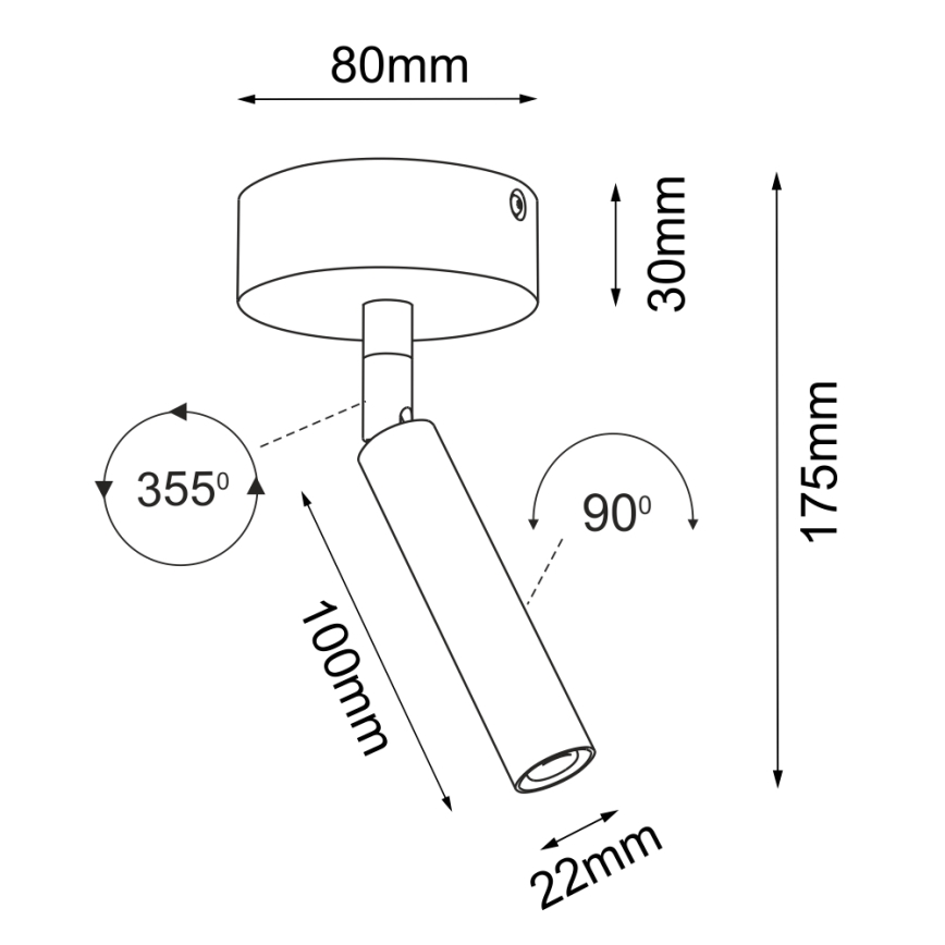 Brosline - Spotlight 1xG9/2,5W/230V Black